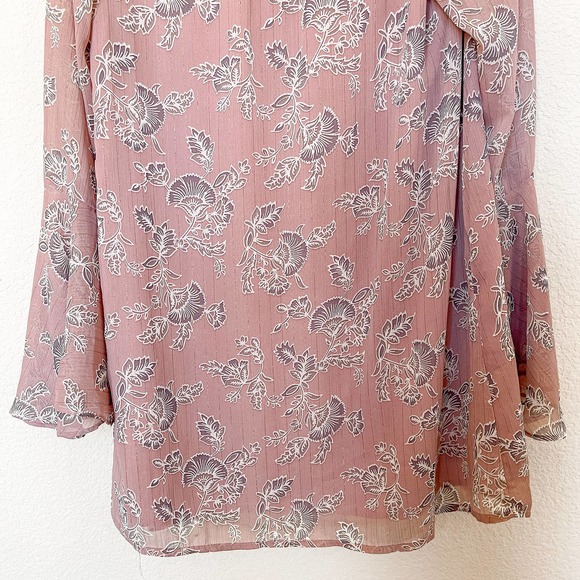 En Creme Button Front Detail Floral Mini Dress - Picture 13 of 13